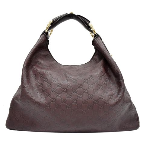 gucci large leather hobo|gucci guccissima leather hobo bag.